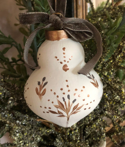 Hand-Painted Baby Jesus Ornament (Olive Branch)