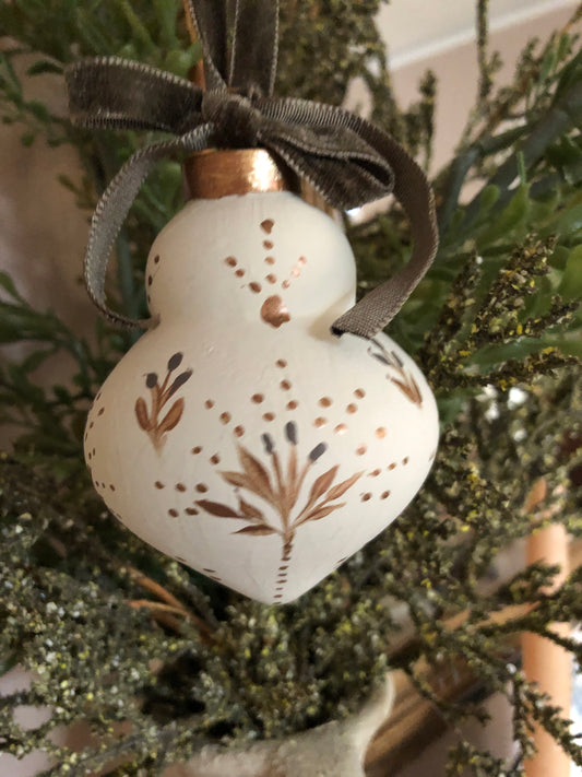 Hand-Painted Baby Jesus Ornament (Olive Branch)