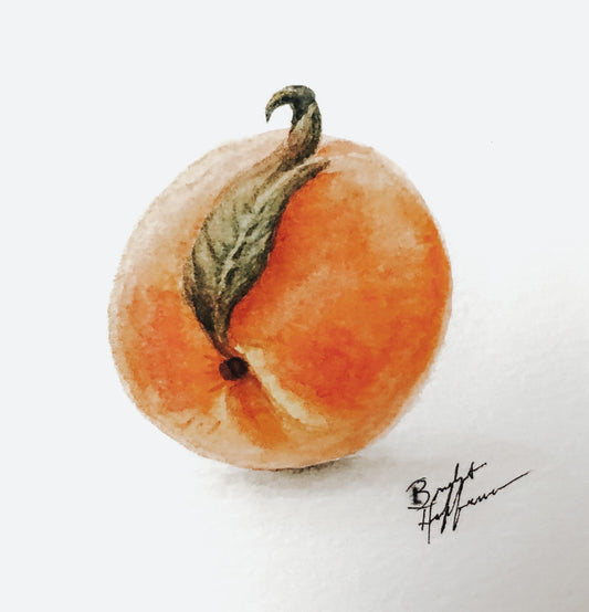 Watercolor Summer Peach Greeting Card